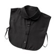 thumbnail image 2 of facefd Femmes Design Simple Couleur Unie Faux Col Filles Formel Fausse Demi-Chemise Décorative Col à Revers Détachable Accessoire Noir Rond, 2 of 8