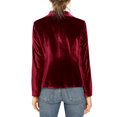 thumbnail image 3 of INSPIRE CHIC Blazer en Velours pour Femme, Couleur Unie, Col Châle, un Bouton, Veston de Travail, m Rouge Vin, 3 of 7
