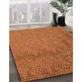 thumbnail image 3 of Ahgly Tapis de Zone Carré Transitionnel Néon Orange Lavable en Machine, 5 Pieds Carré, 3 of 7