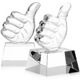 thumbnail image 2 of Shisuyan 2pcs Award Trophy Desk Crystal Trophy Decors Winner Finger Trophy Award Decorative Crystal Trophy Model, 2 of 8