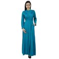 thumbnail image 1 of Bimba Robe Jilbab Unie à Manches Longues pour Femme, Col Mandarin, avec Poches, 1 of 5