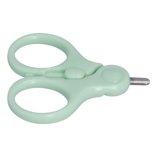 Baby Manicure Tool, Premium ABS Handle Small Size Baby Essentials Nail Scissors Ergonomic Design With Buckle For Home