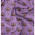 thumbnail image 1 of Soimoi Tissu Georgette Poly Violet Tissu Imprimé Animal Cerf 1 Yard 42 Pouces de Large, 1 of 5