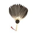 thumbnail image 2 of Esquirla Ancient Chinese Zhuge Liang Feather Fan Adult Feather Handheld Fan for Party F, 2 of 8