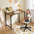 thumbnail image 2 of Computer Desk,Home Office Desk Writing Study Table Modern Simple Style PC Desk with Metal Frame for Home Office, 2 of 6