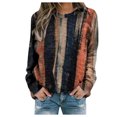 thumbnail image 1 of Babysbule Liquidation Hauts pour Femmes, Chandails Décontractés à Imprimé pour Femmes, T-Shirts Thermiques à Col Rond à Manches Longues Amples Com, 1 of 6