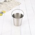 thumbnail image 2 of Stainless Steel Small Portable Ice Bucket With Handles Chip Cup Snack Bucket, 2 of 7