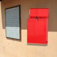 thumbnail image 3 of Iron Vertical Mailbox Hanging Wall Mounted Suggestion Drop Box Secured Paperwork Newspapers Magazines Holder Postbox Case Porch Room , Red, 3 of 7