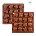 thumbnail image 2 of jesticaly 2Pcs 16 Cavity Chocolate Mould Cartoon Animals Pudding Candy Cookies Baking DIY Cake Decoration Tools Baby Party, 2 of 5