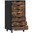 thumbnail image 1 of Vinsetto Mobile Filing Cabinet with Drawers File Cabinet, Rustic Brown, 1 of 10