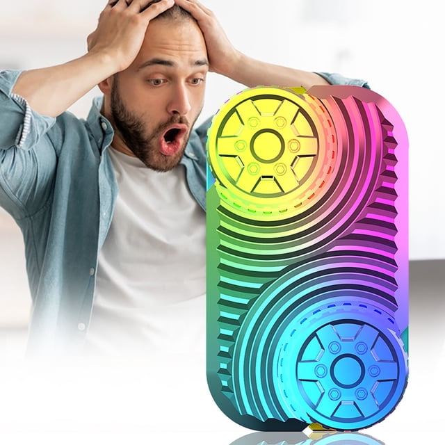 HOZADOIE Stress Fer Anti - Essentiels Maison Roue Roulante Carte Poussée Infinie Paume Stress Est Cool