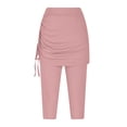 thumbnail image 4 of Versatile Quarter Length Ruched Skirt Pant for Women Daily Casual Wear Yoga Practice Comfortable Stretch Fabric Easy Care Machine Washable Spring Summer, 4 of 7