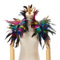 thumbnail image 4 of Fortune Cape Gothique à Plumes pour Femmes Halloween Cosplay Fête Châle à Lacets Boléro, 4 of 8