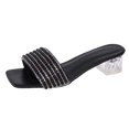 thumbnail image 2 of LSLJS Chaussures pour Femmes Transparentes à Talon Moyen avec Strass Sandales Tongs Mode pour Femmes, Pantoufles pour Femmes, 2 of 7