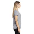 thumbnail image 3 of T-Shirt à Manches Courtes Col en V pour Femmes - Gris Chiné - L, 3 of 3