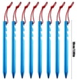 thumbnail image 3 of RXIRUCGD Outdoor Aluminum Tent Nails Tent Nail Set Camping Tent Nails With Three Edged Sawtooth Thickened With Rope Bag 8 PC, 3 of 6