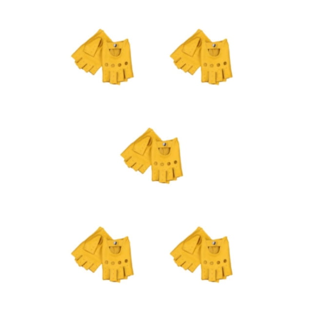 serony Experience Exceptional With These Leather Motorcycle Gloves Easy To Clean yellow XXL 5Set