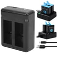 thumbnail image 4 of Camera Battery Charger, Lightweight Plastic Double Channel Multi-Purpose Dual Port Battery Charger, for  9 Camera Battery, 4 of 7