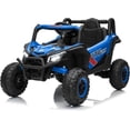 thumbnail image 1 of Ourlova 12V Kids Ride-On UTV Truck with Remote Control, 4WD/2WD Switchable, 4 Spring Suspension, EVA Tires, Safety Belt, Double Open Doors - Blue, 1 of 7