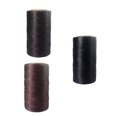 UPGRATOR 3PCS Flat Waxed Cord Deep Coffee for Sewing Supplies DIY Crafts