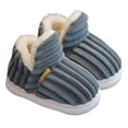 thumbnail image 2 of RXIRUCGD Pantoufles d'Hiver pour Enfants, Ajout de Peluche, Antidérapantes, Gardent au Chaud, Pantoufles en Coton pour la Maison ( Gris, Taille : 24 ), 2 of 8
