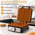 thumbnail image 3 of Dkovnck Belgian Waffle Maker 4 Slices, 1600W Waffle Iron, Double sided operation, not easy to stick to the bottom, Indicator light with knob, 3 of 7