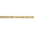 thumbnail image 4 of 14k 20 Inch 3.8mm Tri Color Gold Valentino Chain Necklace Pendant Charm Fancy, 4 of 9