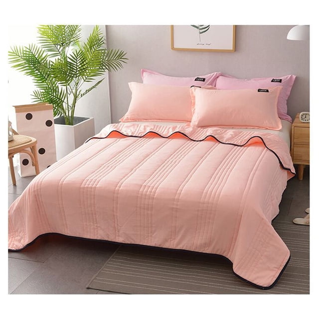 Birdeem Solid Color Washed Cotton Quilt, Reactive Print Anti-Fade, Compact Size for Sofa Bed & Travel