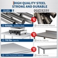 thumbnail image 2 of Stainless Steel Prep Table – Heavy Duty Outdoor Kitchen – Adjustable Undershelf & Backsplash – 4 Lockable Casters – Commercial Work Table – Patio, Restaurant & BBQ – 30x60", 2 of 7