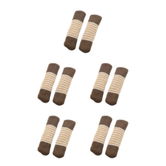 Transemion 24 Pcs Housse de Pied de Meuble Durable Protection de Sol Premium Chaussettes Tricotées style 9 5Set