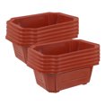 thumbnail image 1 of AURARMLET 10Pcs Large Clay Pots Red Rectangular Planter Pot for Garden Planting, 1 of 6
