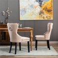 thumbnail image 3 of Costaelm Modern Tufted Velvet Dining Side Chair, Navy Blue (Set of 2), 3 of 7