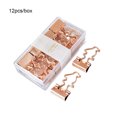 thumbnail image 1 of Baohd 1/2/3/5 12x Documents In Order - Metal Binder Clips For Elliot Folder Widely Shape Metal Binder Clips Penguin - Rose gold 1 Pc, 1 of 6