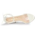 thumbnail image 4 of BLISSFUL STEP Sandales à Talons Aiguilles à Lacets pour Femmes à Bride Transparente, 4 of 6