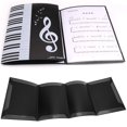 thumbnail image 2 of Musiknotmapp Format Papier A4 - 4 pages de Pianonotmapp à Thème Musical pour Lecteur de piano, 2 of 4