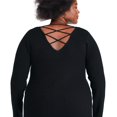 thumbnail image 3 of George Women's Plus Criss-Cross Back Sweater, 3 of 6