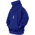 thumbnail image 1 of RXIRUCGD Chandail à Capuchon pour Homme, Coupe Ample, Décontracté, Uni, avec Poche, Bleu, Taille : TG, 1 of 2