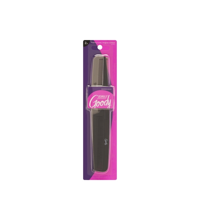 Goody Parting Tail Combs, Black, 2 Count