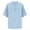 265-Bleu Clair, variante sur Craaazy Blouse Femme en Coton et Lin Uni Col en V Manches 3/4 Haut Henley Décontracté avec Boutons pour Usage Quotidien Cadeaux