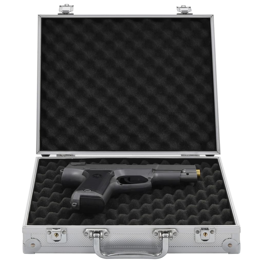 vidaXL Gun Case Aluminium ABS Silver