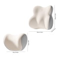 thumbnail image 3 of White Advanced Car Seat Neck Lumbar Support Pillow Set With Washable Flock Cover For Daily Commuting Family Road Trips #gB2FE, 3 of 6