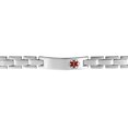 thumbnail image 3 of Customized Men's Stainless Steel 8-Inch Medical Alert ID Bracelet, 3 of 5