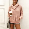 thumbnail image 2 of CEHVOM Womens Warm Jacket Winter Zipper Solid Long Sleeve Sweatshirt, 2 of 8