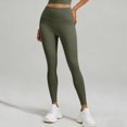 thumbnail image 4 of Miqool Womens High Waist Ankle Yoga Leggings Workout Tummy Control Soft Bike Pants with Two Pockets, 4 of 5