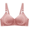 thumbnail image 3 of Pisexur Women Bra Full Coverage Bra Comfort Wide Adjustable Straps Cotton Bralettes for Women Non-Padded and Wirefree Plus Size Minimizer Bra Smooth Lift Front Closure Everyday Bra, 3 of 3
