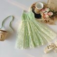 thumbnail image 2 of WEAIXIMIUNG Robes pour Filles Taille 6-7 Jupe pour Filles Enfants Été Mode Petit Imprimé Robe Bouffante Robe de Plage pour Enfants, 2 of 4