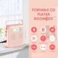 thumbnail image 2 of Portable CD Player for Home,Handheld Radio CD Player,Bluetooth CD Player with Dual Speakers FM Radio LCD Display Support USB AUX Playback Headphone Jack, 2 of 5