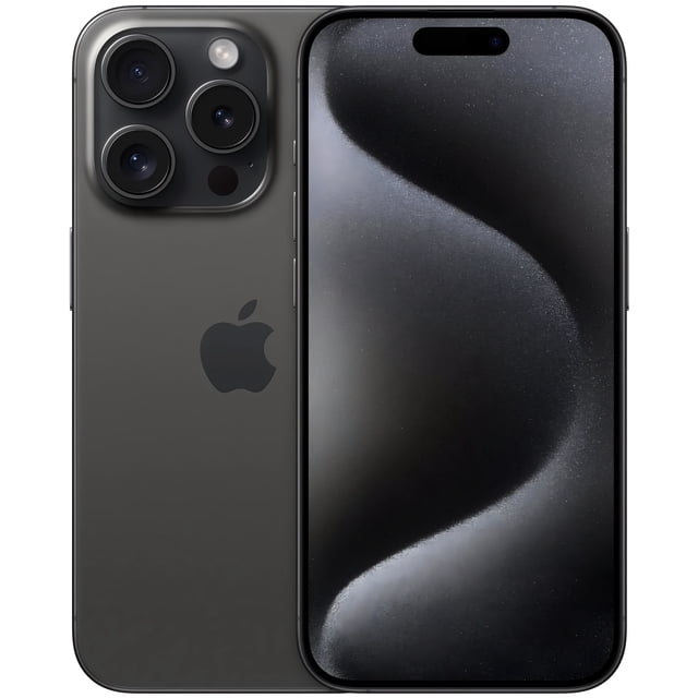 Refurbished Apple iPhone 15 Pro - 256GB – Black Titanium – 48MP Triple Rear & 12MP Front Camera - Fully Unlocked Smartphone - Excellent Condition