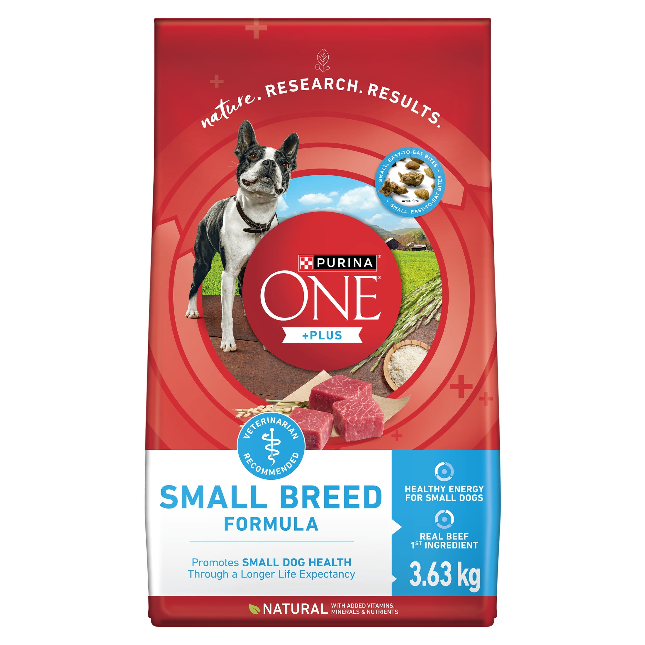 Purina ONE SmartBlend Small Breed Formula Beef, Dry Dog Food 3.63kg