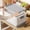 D, variant on Organizer Bin, Storage Container, Plastic Rolling Trolley Box for Home Office Organization, Foldable Design, 1-Pack